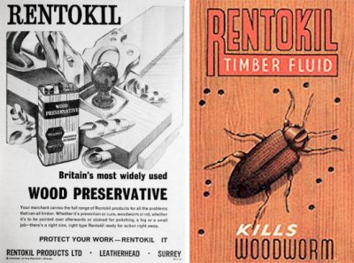Rentokil It, Leatherhead and Rentokil Kills Woodworm adverts